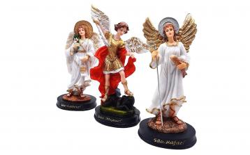 Produtos - Estátua em Resina dos Anjos Miguel, Rafael e Gabriel