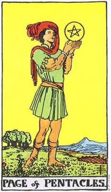 Carta de Tarot Valete, Pajem ou Príncipe de Ouros 